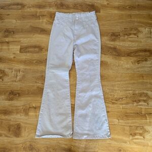 We The Free Jayde Super High Rise Stretch Fit Flare Light Lavender Pants 32